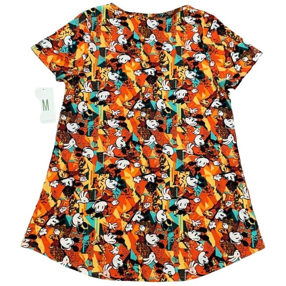 LuLaRoe Womens Shirt Disney Mickey Mouse Size M All Over Print Short Sleeve NEW - Picture 2 of 10